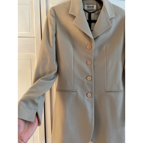 Elements exclusively Spiegel wool beige blazer size 2 - Picture 4 of 11